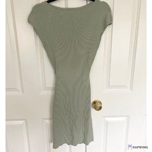 Aritzia-Cut-Out Knit Mini Dress-sage green- medium- Wilfred free- worn once